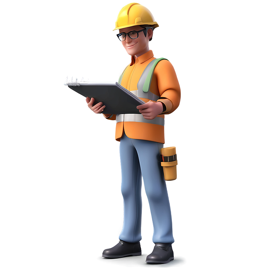 3d Man Engineer Png Cry5 PNG image