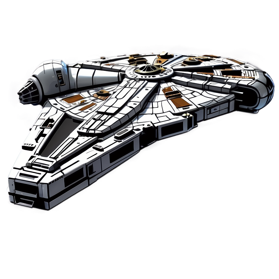 3d Millennium Falcon Png 06122024 PNG image