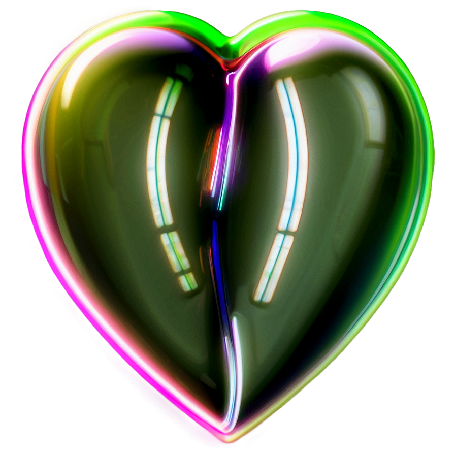 3d Neon Heart Png 06122024 PNG image