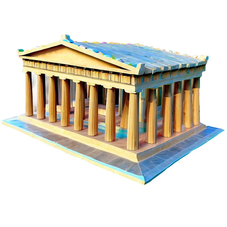 3d Parthenon Model Png 06252024 PNG image