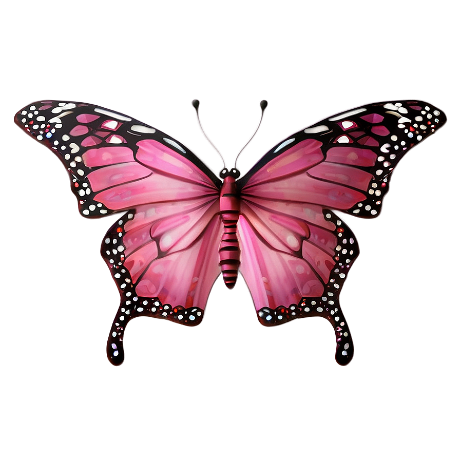 3d Pink Butterfly Png Qbj PNG image