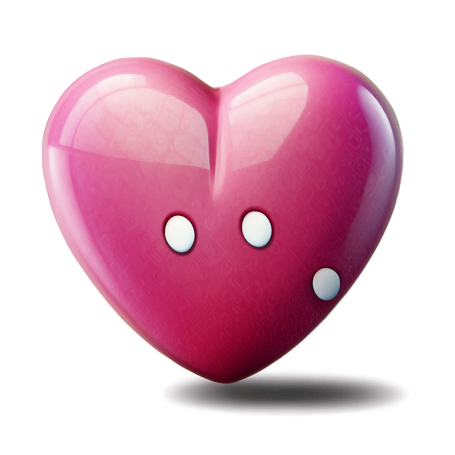 3d Pink Heart Emoji Png Cnt21 PNG image