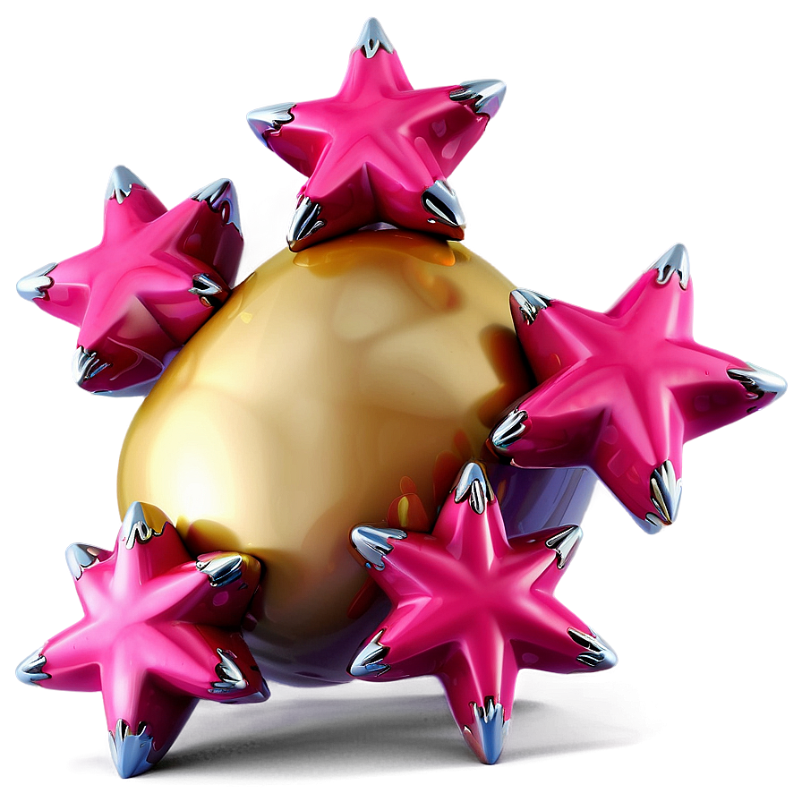 3d Pink Stars Png Mkb55 PNG image