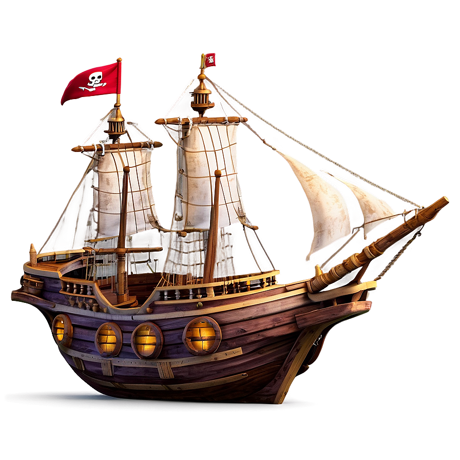 3d Pirate Ship Png Qln2 PNG image
