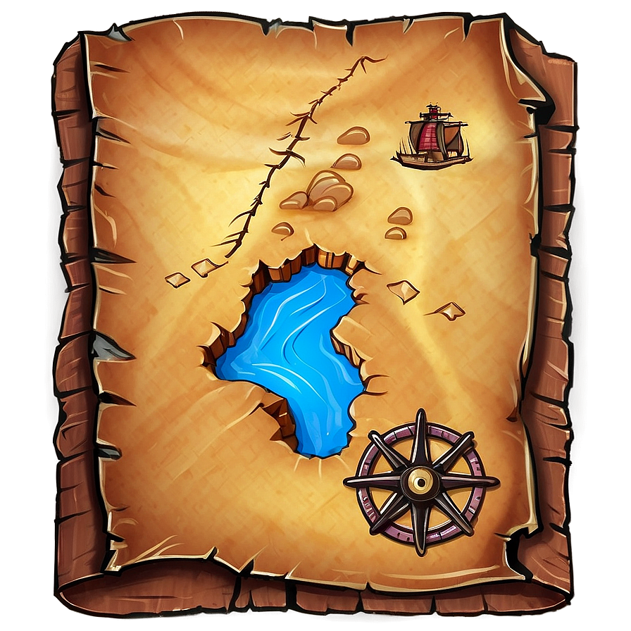 3d Pirate Treasure Map Png 05212024 PNG image