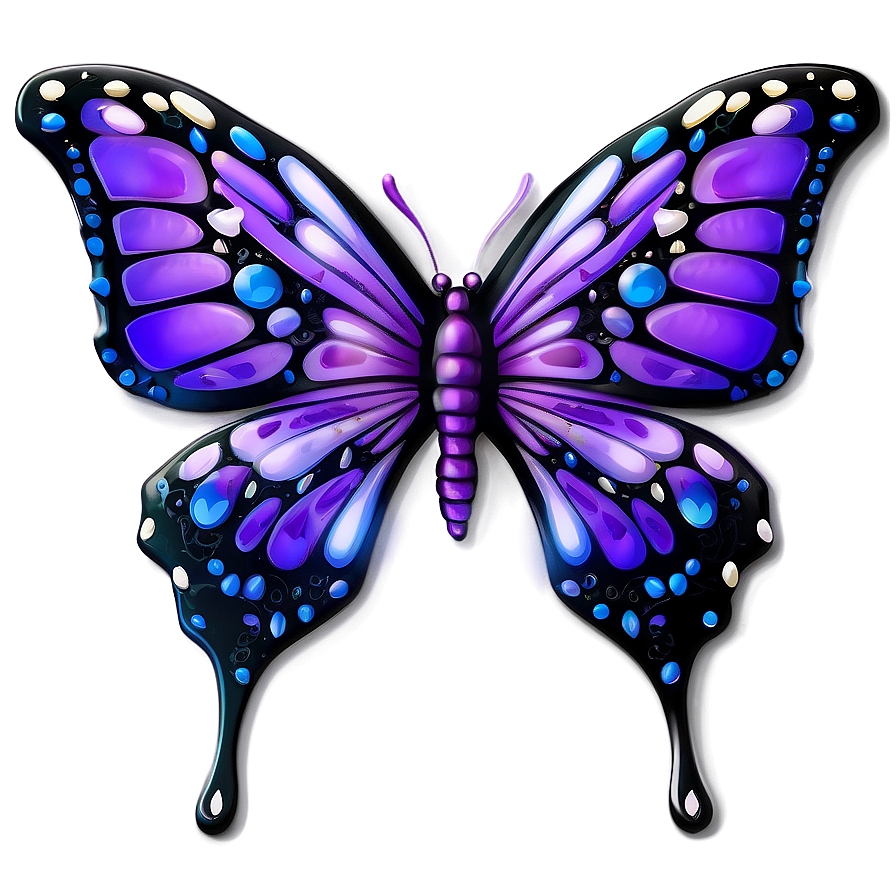 3d Purple Butterfly Png 05232024 PNG image