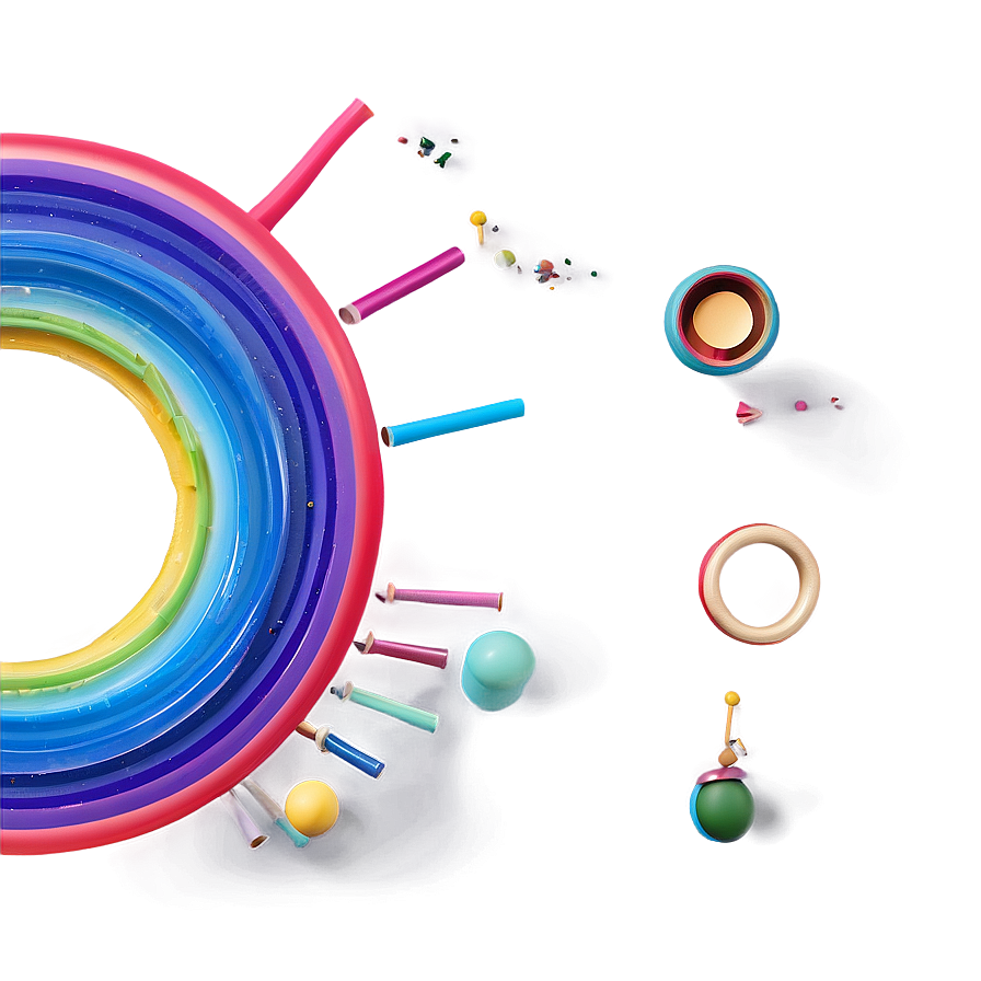 3d Rainbow Circle Visualization Png 06262024 PNG image