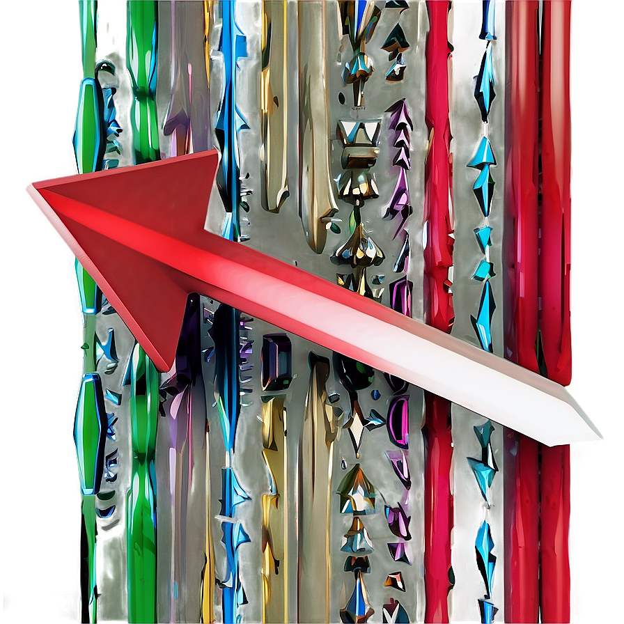 3d Red Arrow Artwork Png Vmj PNG image