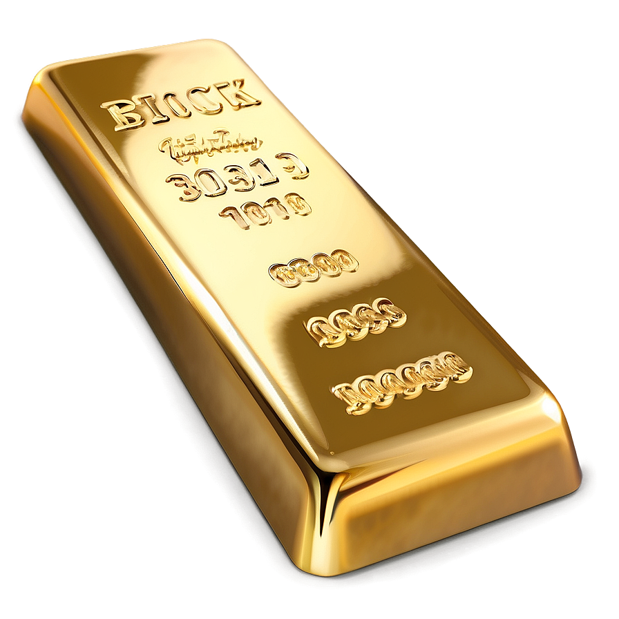 3d Rendered Gold Ingot Png 82 PNG image