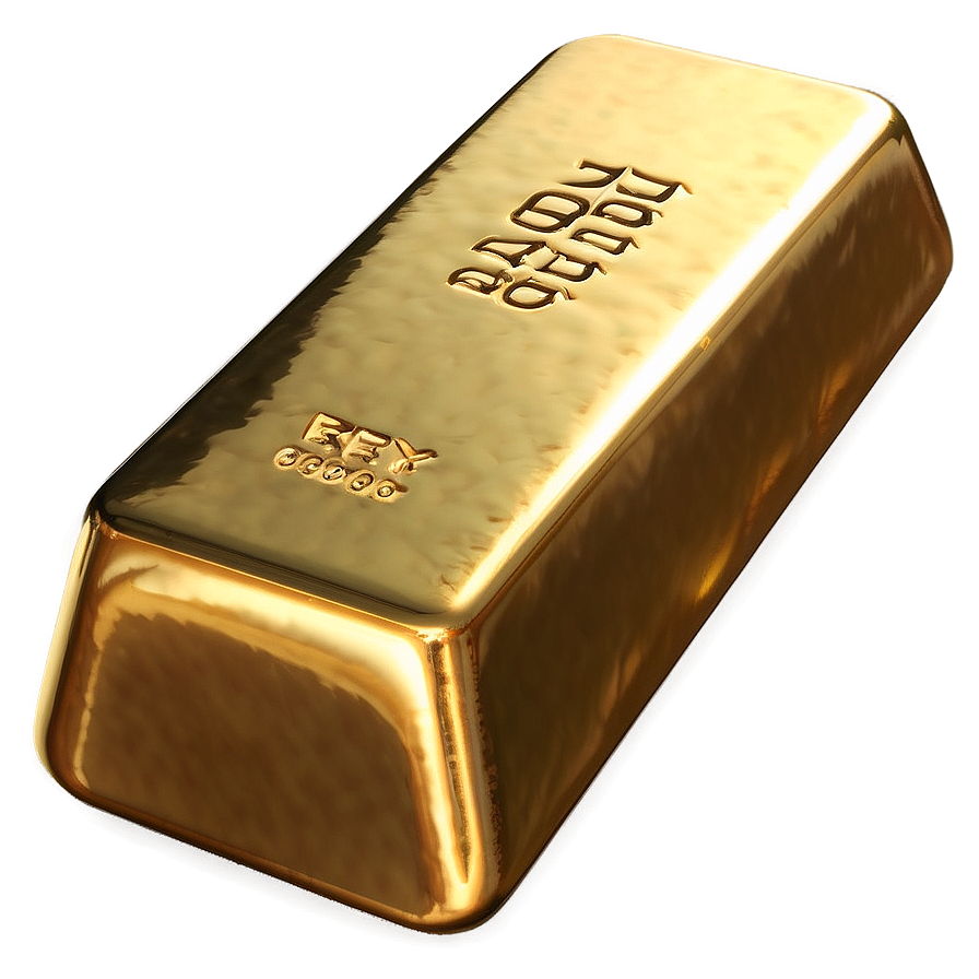 3d Rendered Gold Ingot Png Uaj86 PNG image