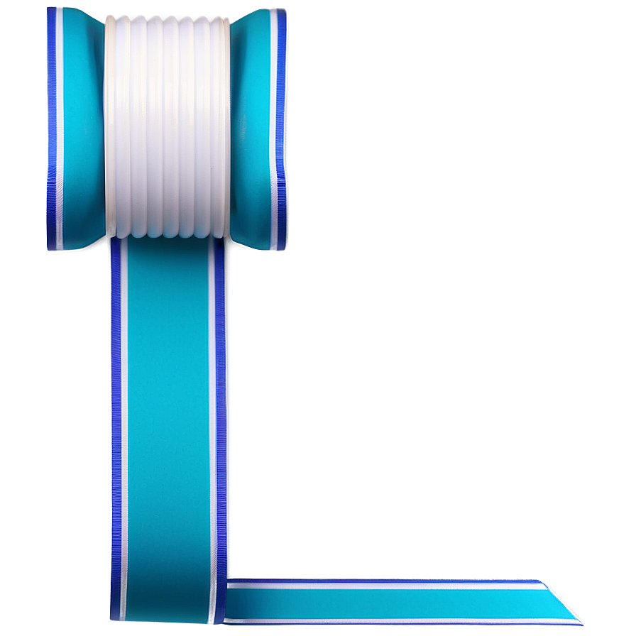 3d Rendered Teal Ribbon Png Ita52 PNG image
