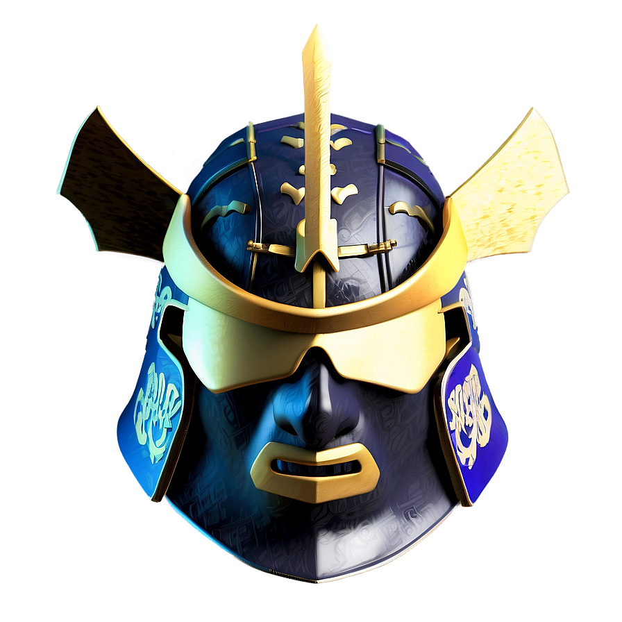 3d Samurai Helmet Png Bif PNG image