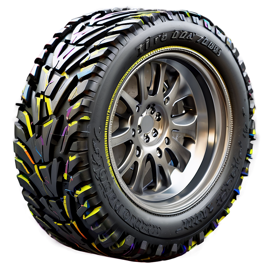 3d Tire Tracks Png 06202024 PNG image