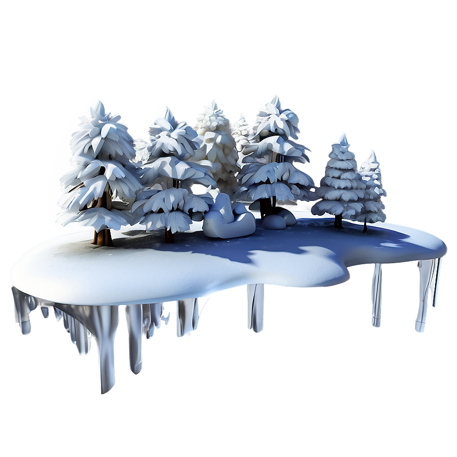 3d Winter Landscape Png Rwh PNG image