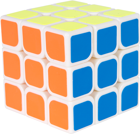 3x3 Rubiks Cube Partially Solved PNG image