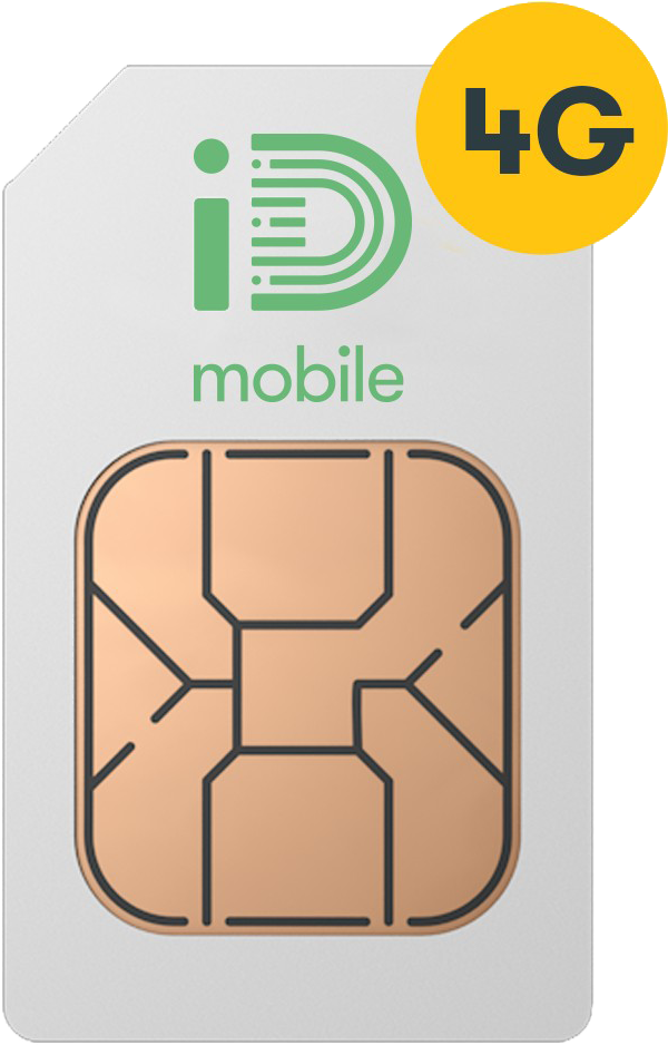 4 G I D Mobile S I M Card PNG image