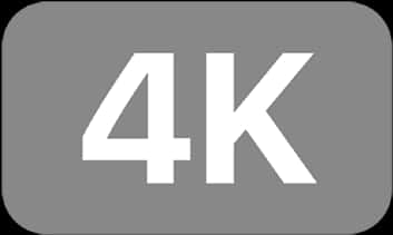 4 K Resolution Symbol PNG image