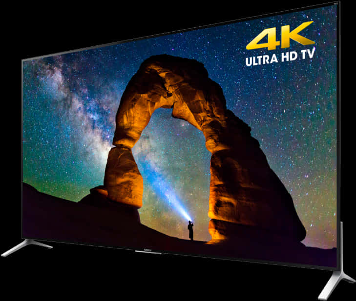 4 K Ultra H D T V Starry Night Arches National Park PNG image