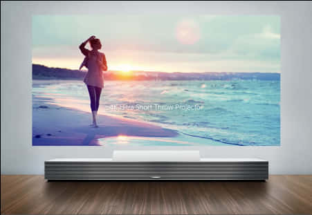 4 K Ultra Short Throw Projector Beach Sunset PNG image