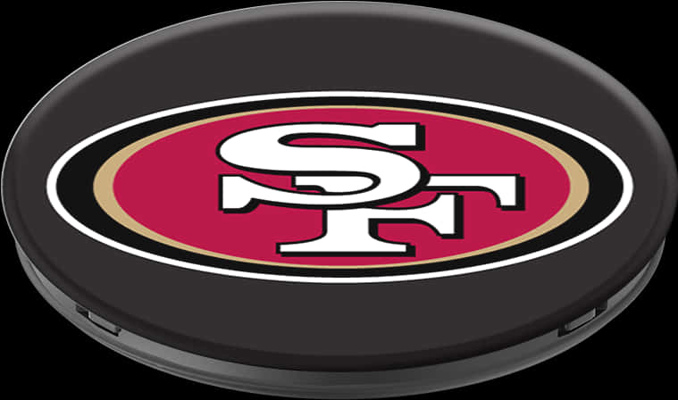 49ers Logoon Black Disc PNG image