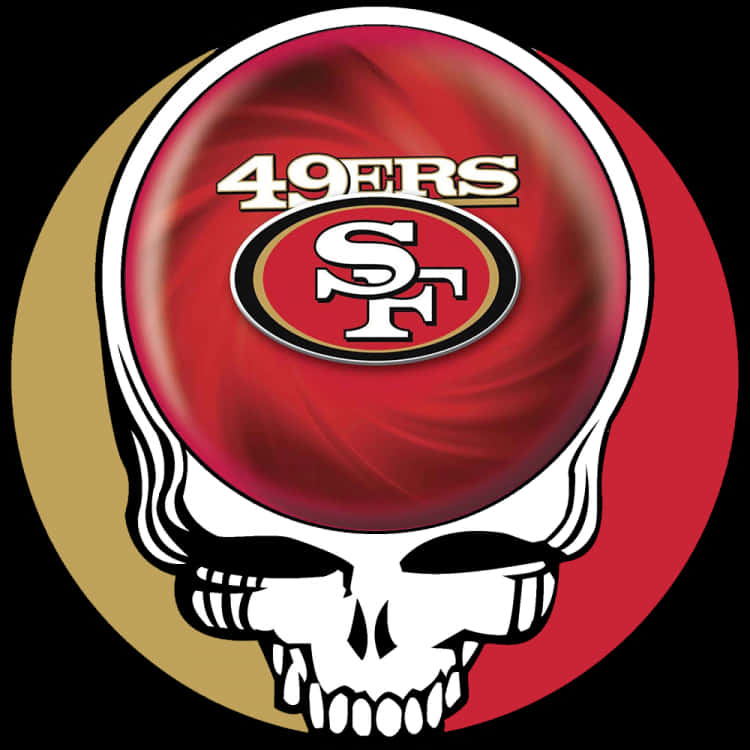 49ers Skull Logo Mashup PNG image