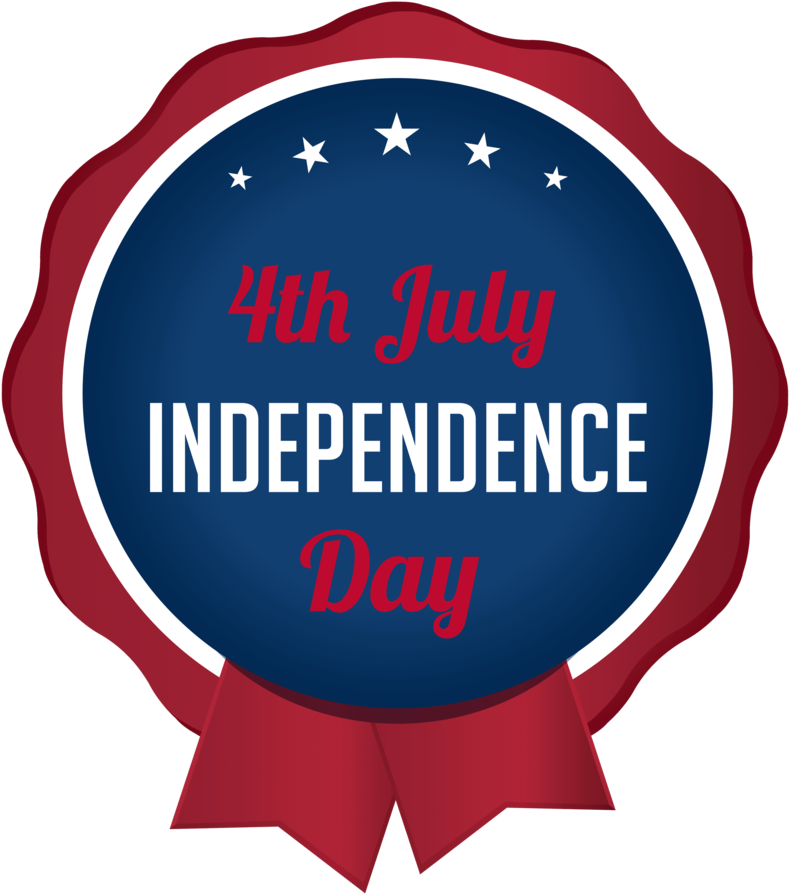 4th July Independence Day Badge PNG image