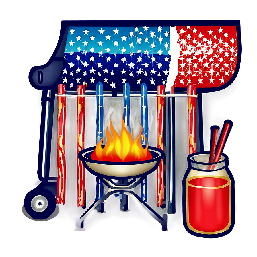 4th Of July Bbq Party Png Wlm65 PNG image