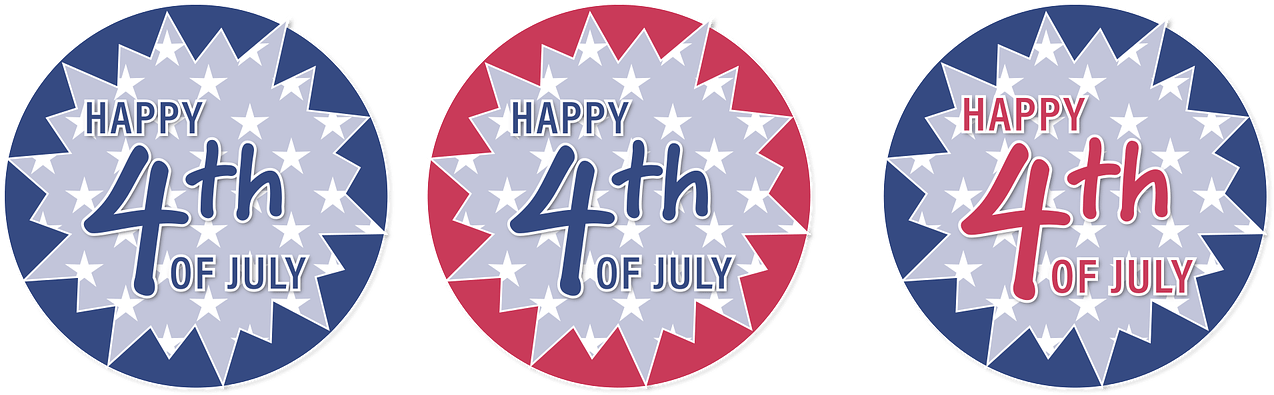 4thof July Celebration Badges PNG image