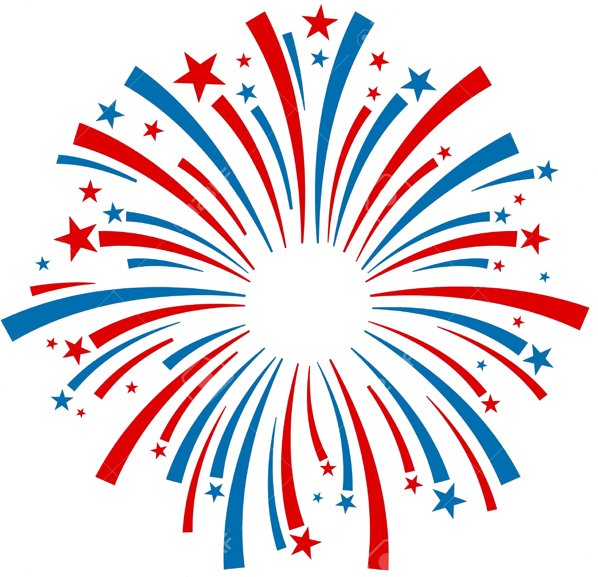 4thof July Fireworks Graphic PNG image