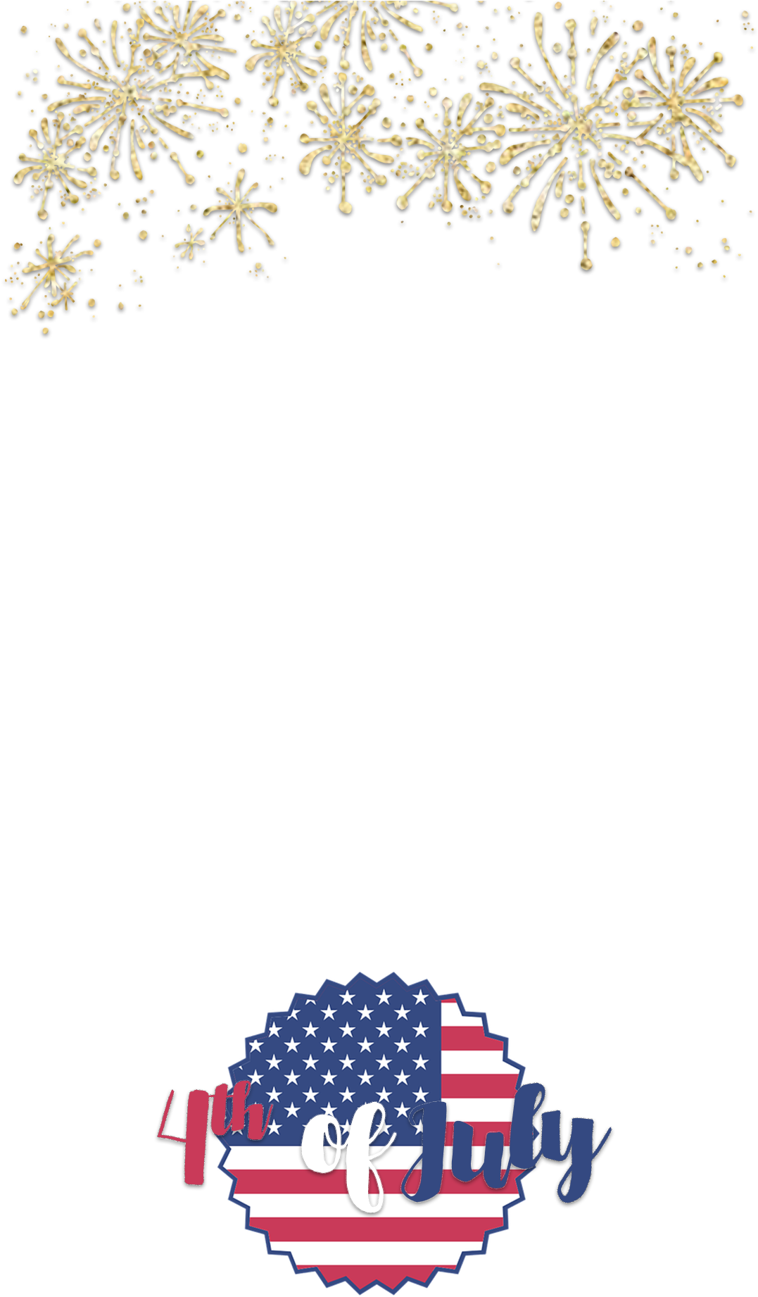 4thof July Fireworksand Flag Graphic PNG image
