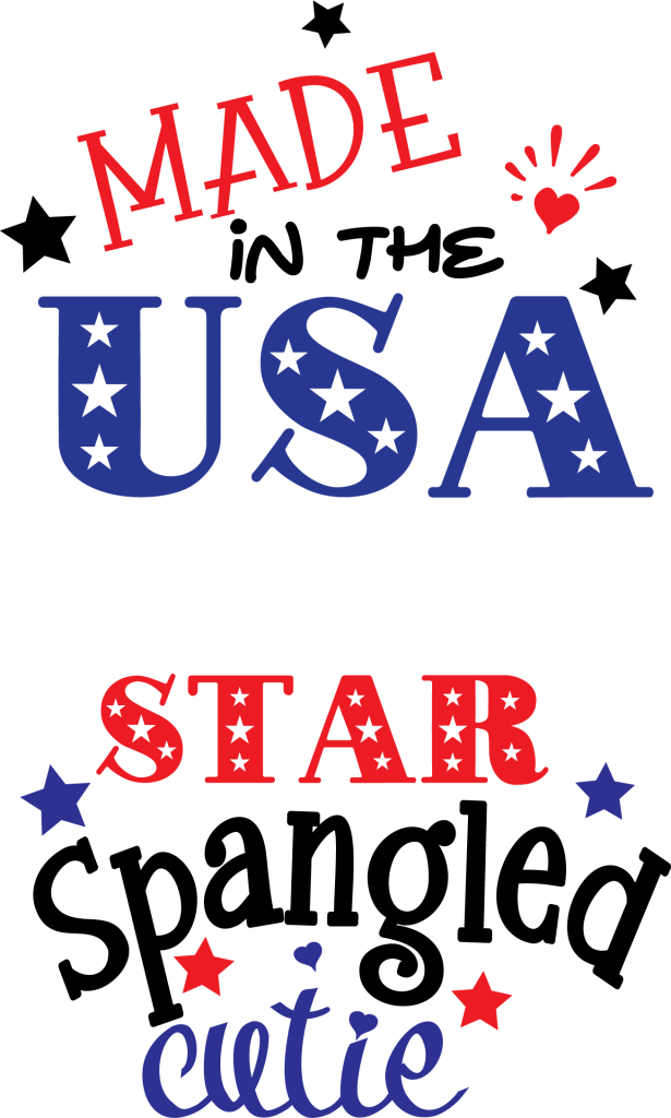 4thof July Madein U S A Star Spangled Cutie PNG image
