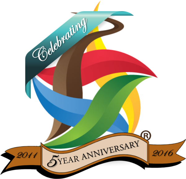 5 Year Anniversary Celebration Logo PNG image