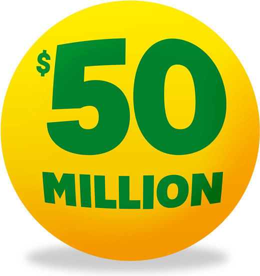 50 Million Dollar Lottery Jackpot Graphic PNG image