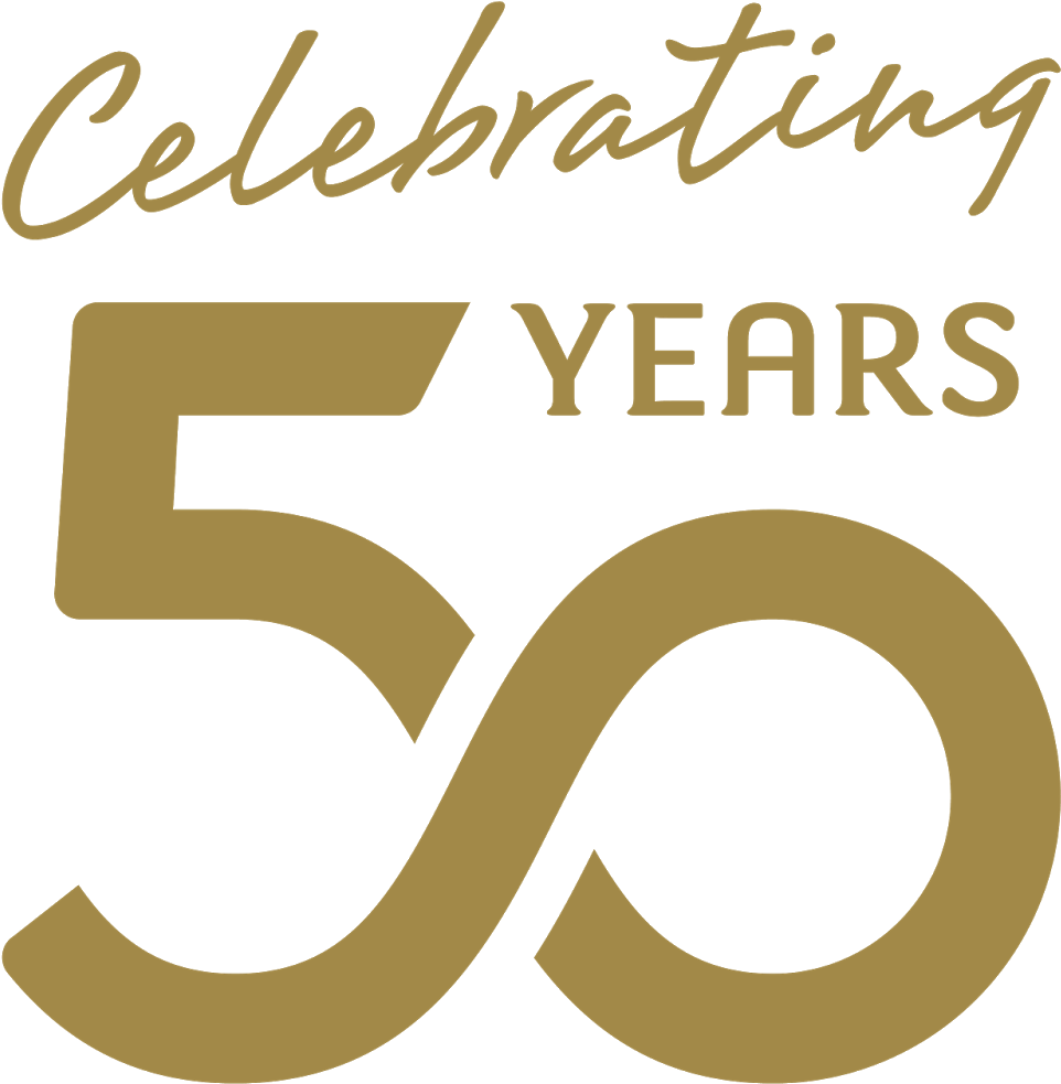 50th Anniversary Celebration Graphic PNG image