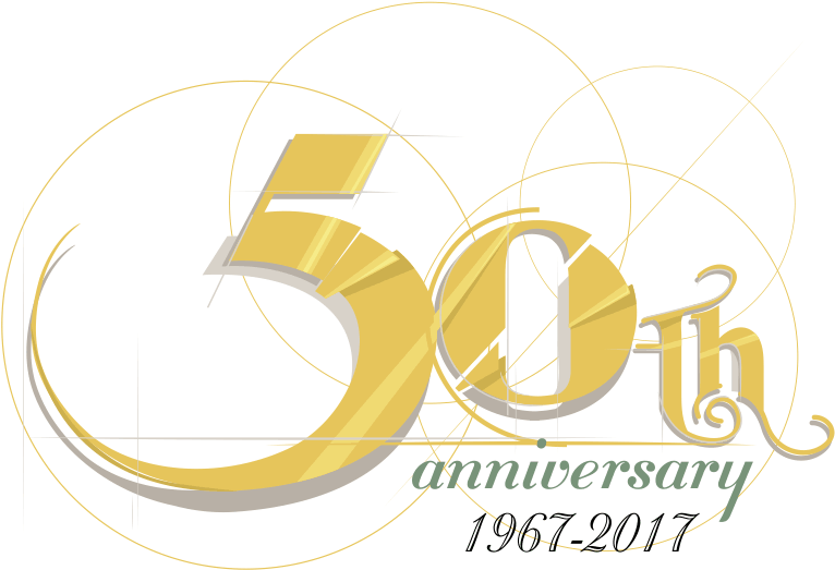 50th Anniversary Golden Celebration Graphic PNG image