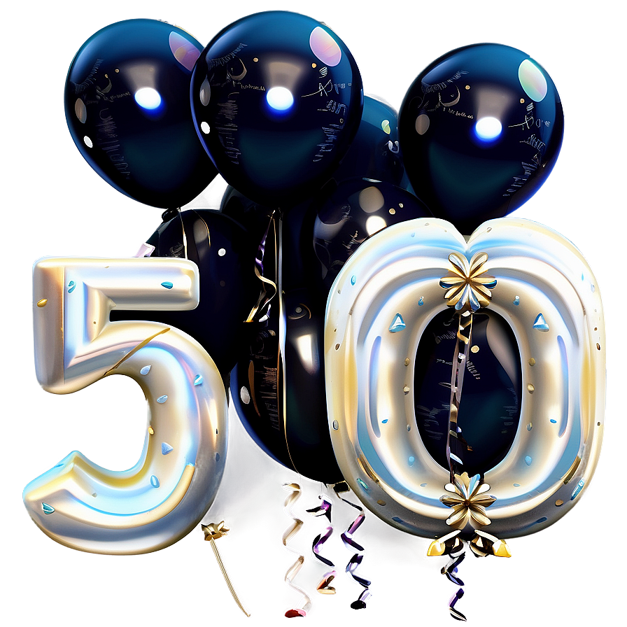 50th Birthday Lavish Celebration Png 06272024 PNG image