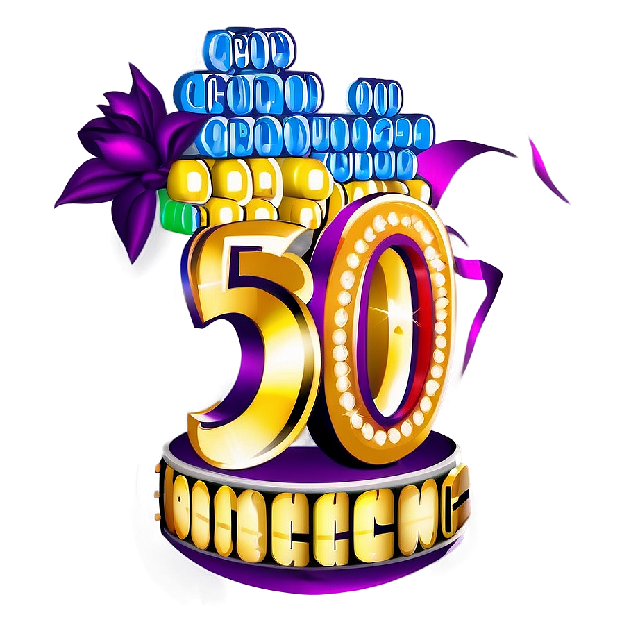 50th Birthday Magnificence Png Uhs PNG image