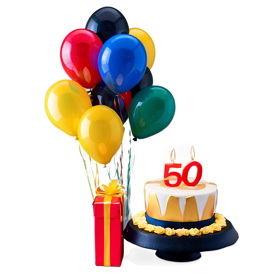 50th Birthday Party Splendor Png Jkn9 PNG image