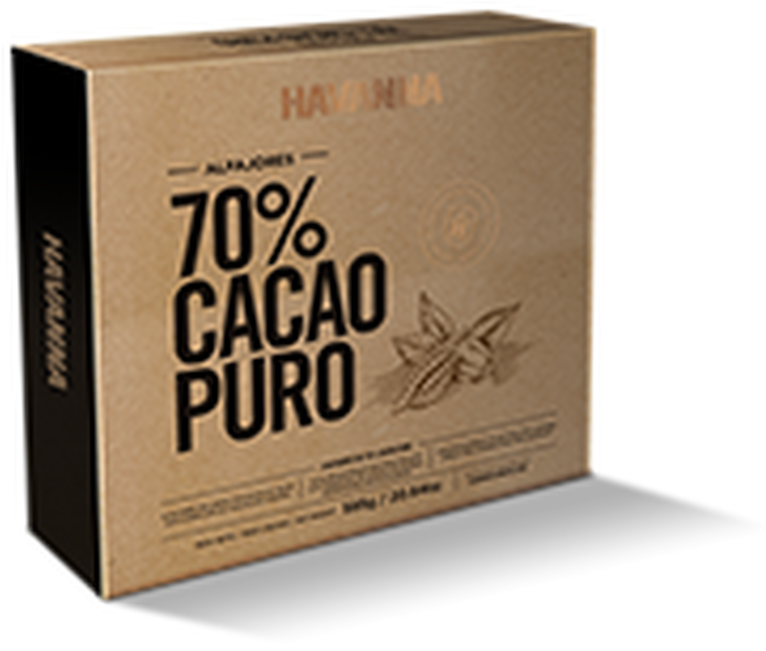 70 Percent Pure Cacao Chocolate Box PNG image