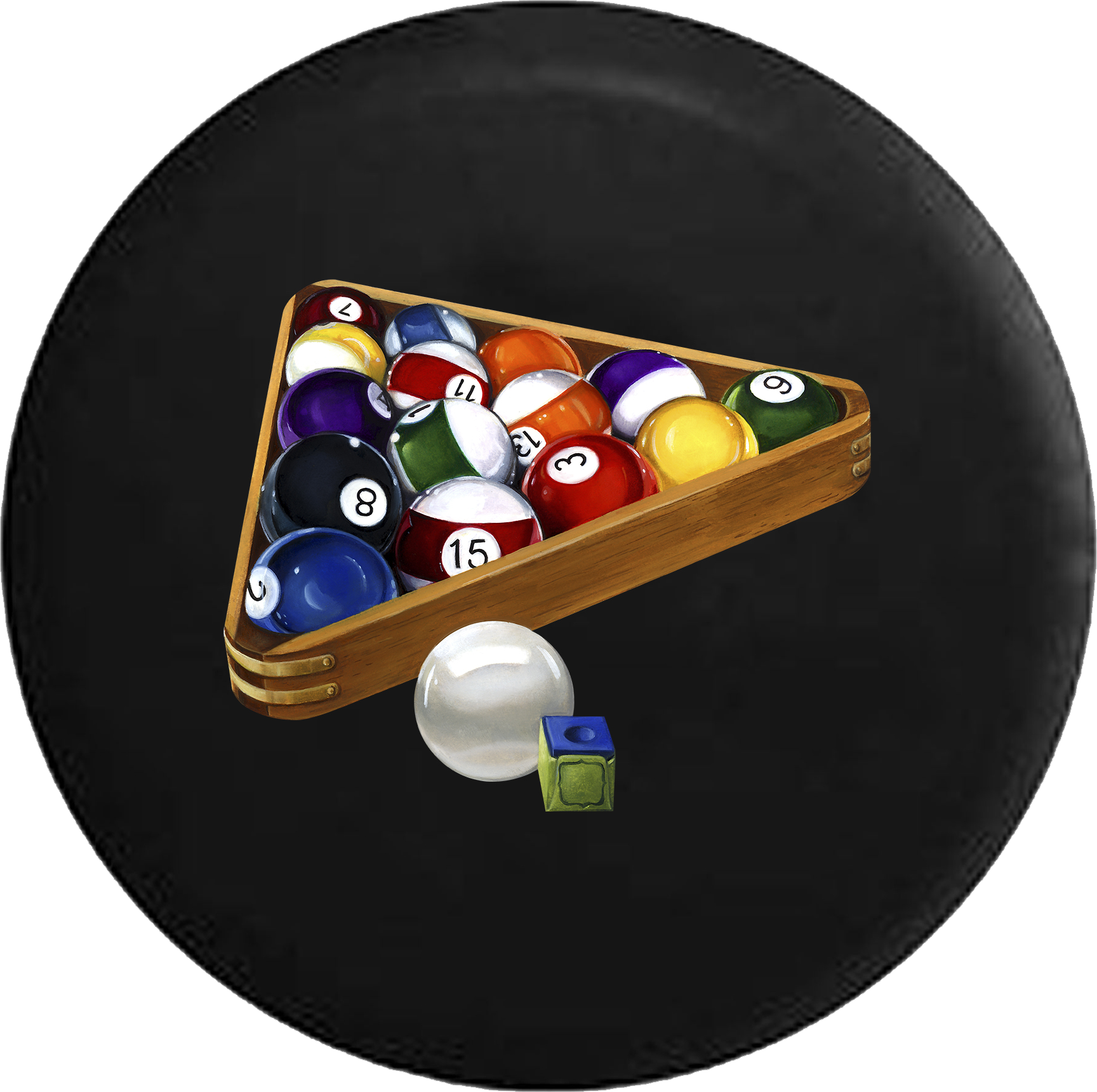 8 Ball Pool Rackand Cue Ball PNG image