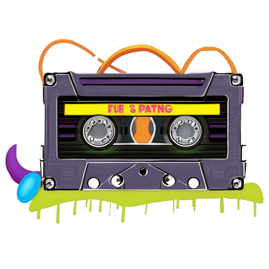 80s Cassette Tape Png Awu PNG image