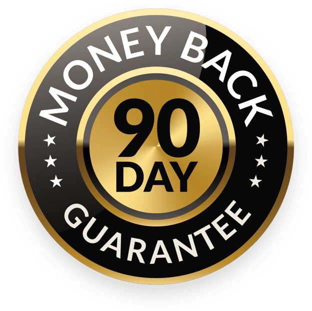 90 Day Money Back Guarantee Seal PNG image