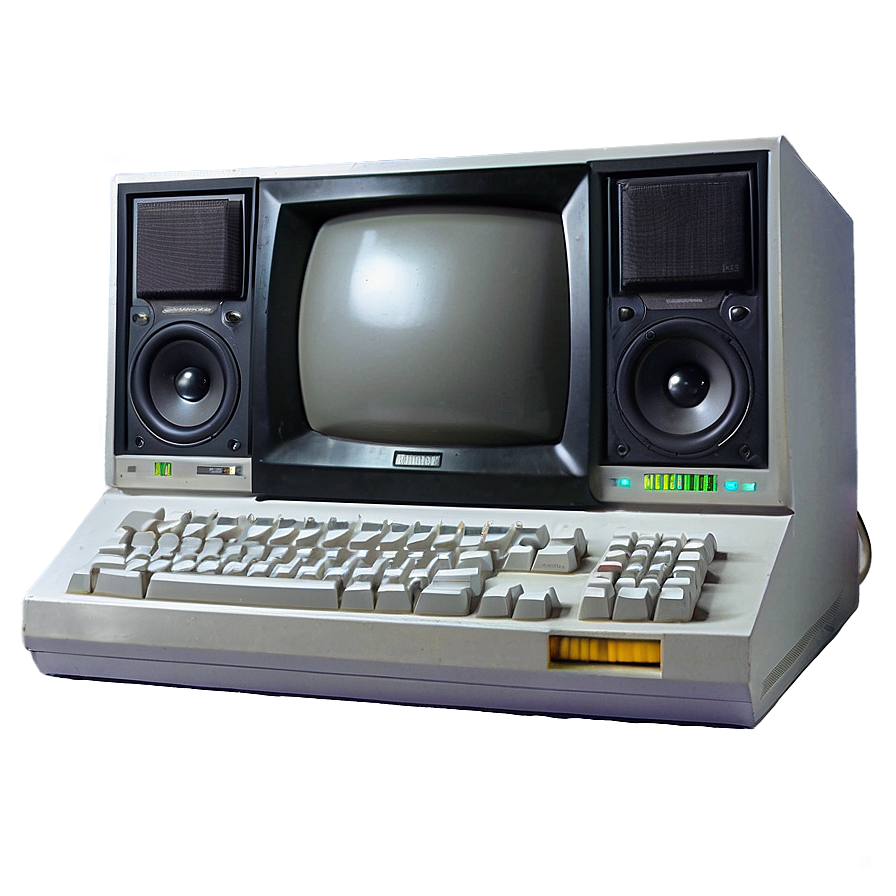 90s Computer With Speakers Png 06252024 PNG image