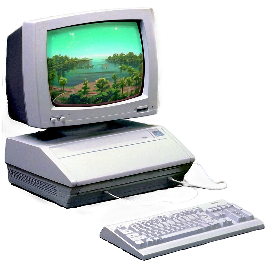 90s Desktop Publishing Computer Png 06252024 PNG image