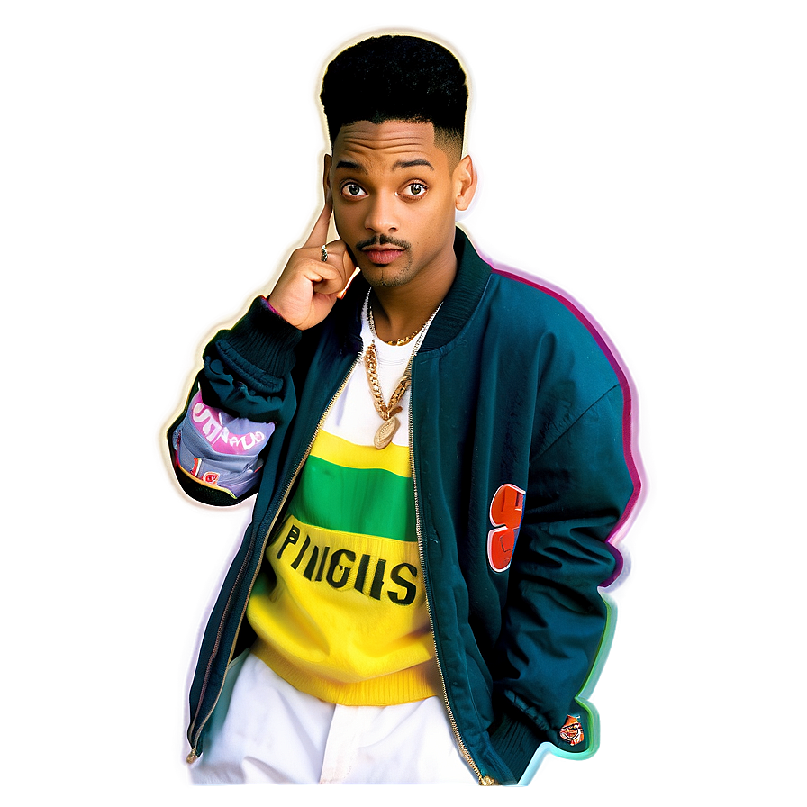 90s Fresh Prince Graphic Png 06252024 PNG image