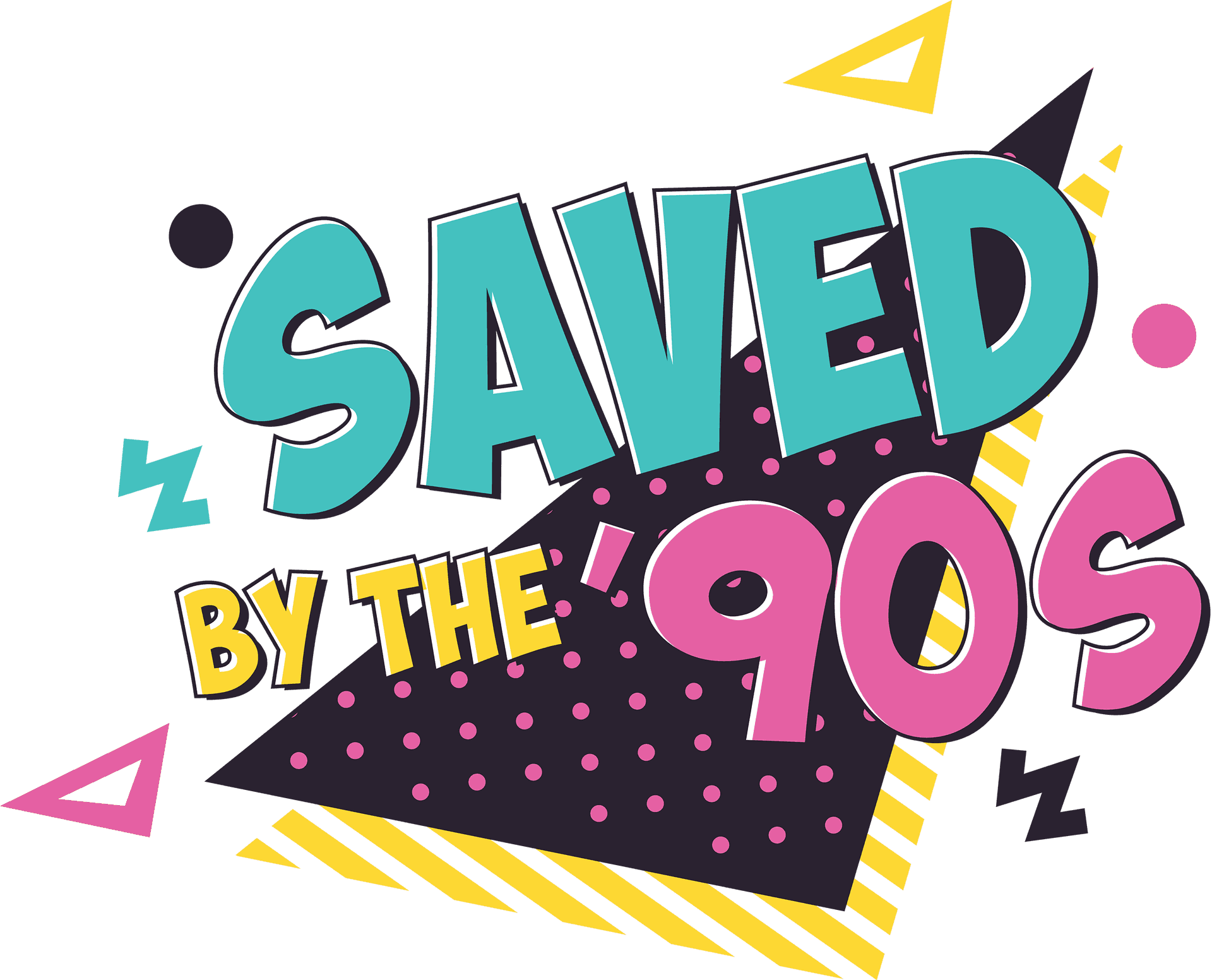 90s Retro Style Saved By The Decade PNG image