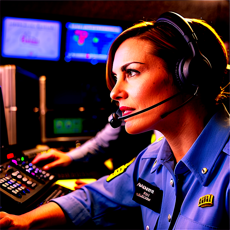 911 Dispatcher Teamwork Highlight Png Aox PNG image