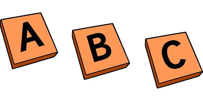 A B C Blocks Simple Design PNG image