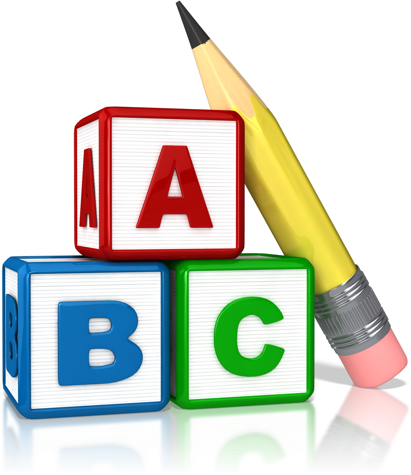 A B C Blocksand Pencil PNG image