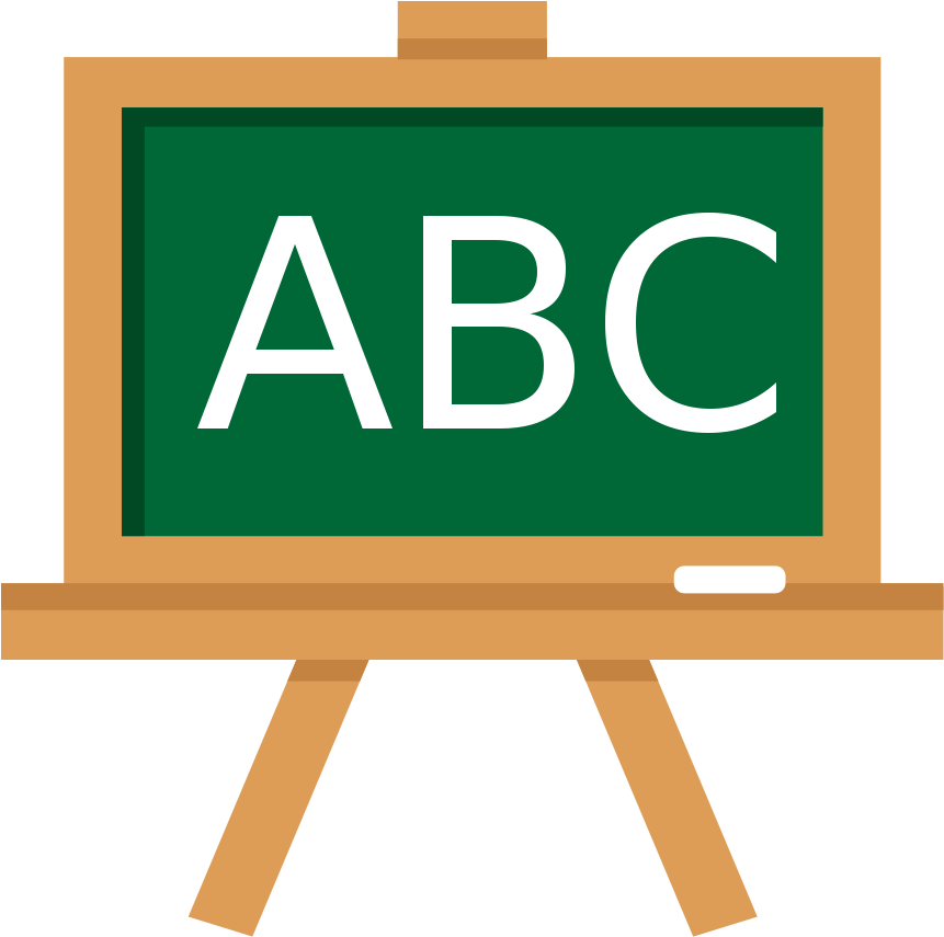 A B C Letterson Blackboard PNG image